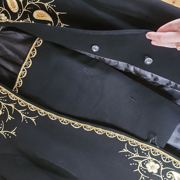 Vintage Ben Marc Int'l Embroidered Embellished Suit Blazer Size 18 - Picture 7 of 15